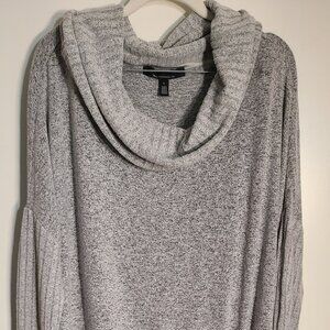 WHBM Cozy Oversized Tunic with Unique Zipper Detail